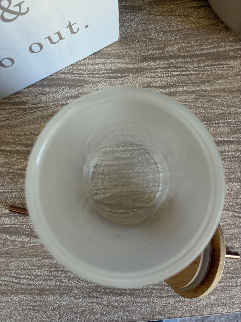 Frosted White Tumbler with Straw - Picture 5 of 5